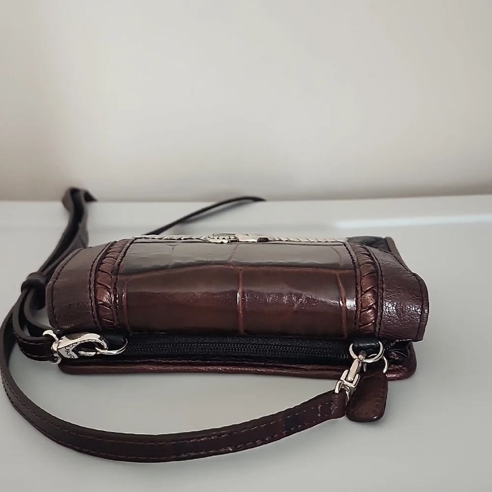 Brighton Leather Crossbody Wallet